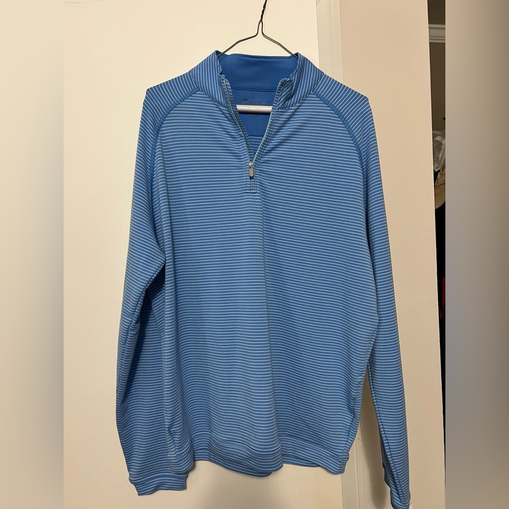 Peter Millar Light Blue Striped Pullover